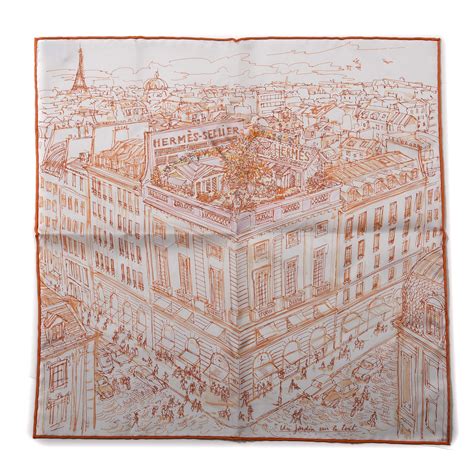 hermes un jardin sur le toit scarf|Jardin Sur Le Toit Hermes Scarf .